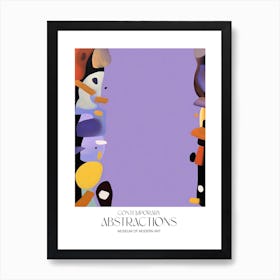 Purple Terrazzo Abstract Exhibition Poster Poster