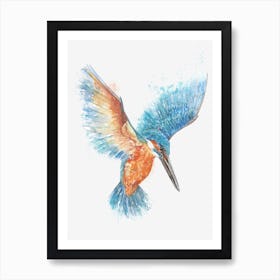 Kingfisher in hover Poster