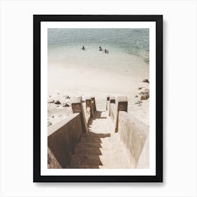 Concrete Steps To Beach Art Print