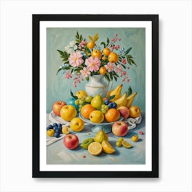 Fresh Fruit In A Vase Art Print