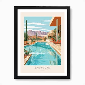 Las Vegas Nevada Midcentury Modern Pool Poster Art Print