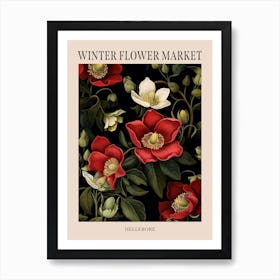 Hellebore 1 Winter Flower Market Poster Art Print