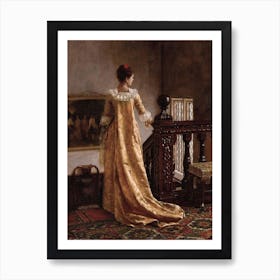 Lady Vintage Antique Portrait Painting Art Print