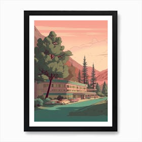 Santa Cruz California United States Travel Illustration 5 Art Print