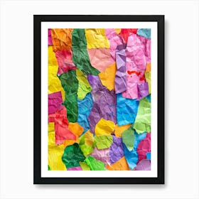 Colorful Paper Background Art Print