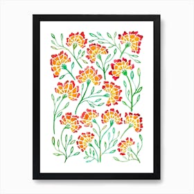 Flowers Game Art Print