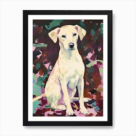 A Whippet Dog Painting, Impressionist 4 Art Print