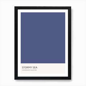 Stormy Sea Colour Block Poster Art Print