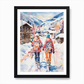 Telluride Ski Resort   Colorado Usa, Ski Resort Illustration 0 Art Print