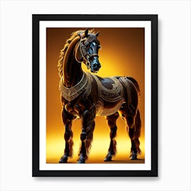 Leonardo Signature 3d Hd Arabian Horse Chocolate Caramel Light 0 (1) Art Print