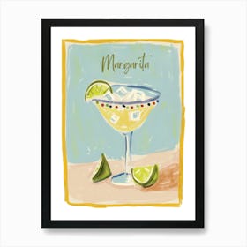 Margarita Cocktail Drink Art Kitchen Limes Art Print