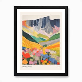 Cadair Idris Wales 2 Colourful Mountain Illustration Poster Art Print