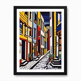 Painting Of Buenos Aires In The Style Of Pop Art 2 Art Print