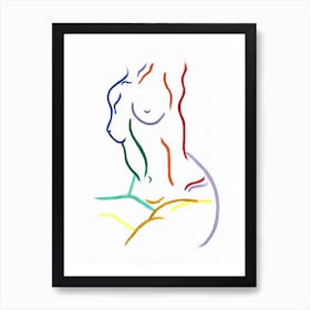 Rainbow Nude Art Print