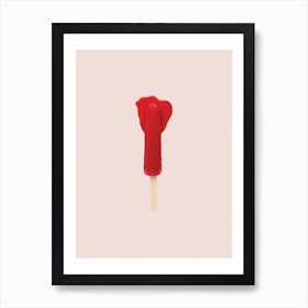 Red Lollipop Art Print