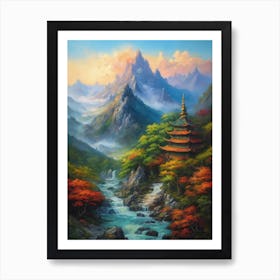 Asian Landscape Art Print