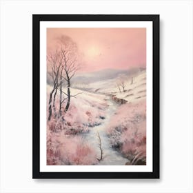 Dreamy Winter Painting The Peak District England 1 Art Print