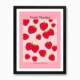 Strawberry Market Art Print