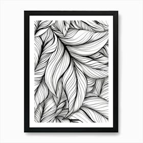 Seamless Pattern Of Leaves Art Print