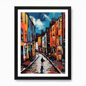 Painting Of Edinburgh Scotland In The Style Of Pop Art 2 Art Print