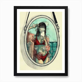 Bathroom Selfie Art Print