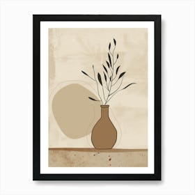 Vase Of Olives Aesthetic Organic Art Print