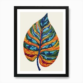 Mosaic Leaf 1 Art Print