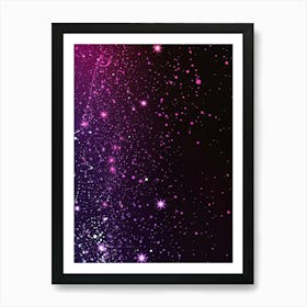 Purple And Pink Starry Sky Art Print