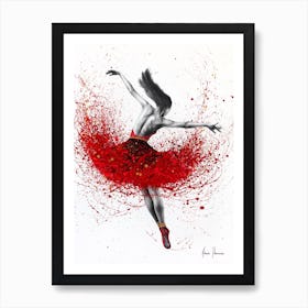 Scarlet Sensation Dance Art Print