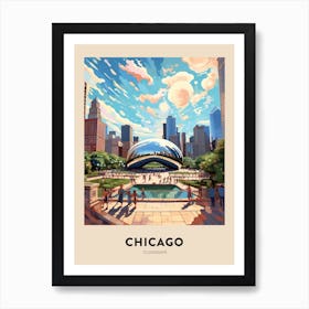 Cloudgate 2 Chicago Travel Poster Art Print