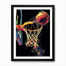 Basketball Hoop Art Print