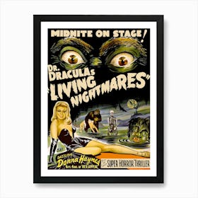 Living Nightmares, Fantasy, Horror Movie Poster Art Print