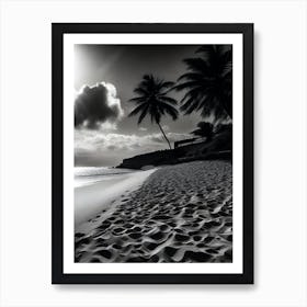 Black And White Beach 18 Art Print