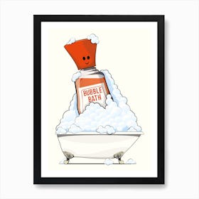 Bubble Bath In The Bath Art Print