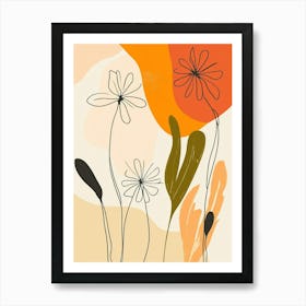 Abstract Flowers Canvas Print 4 Art Print