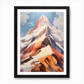 Mount Olympus Greece 4 Mountain Painting Art Print