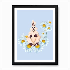 Bunny And Daisy Art Print