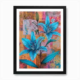 Blue Lily 6 Art Print