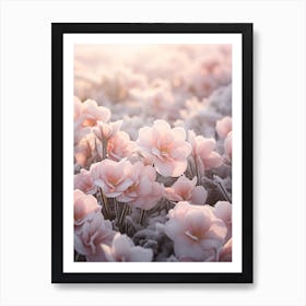 Frosty Botanical English Primrose 2 Art Print