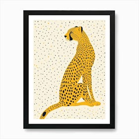 Yellow Cheetah 3 Art Print