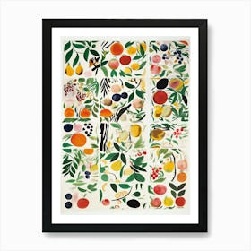 Pepino Fruit Drawing 1 (3) Art Print