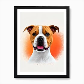 Staffordshire Bull Terrier Illustration Dog Art Print