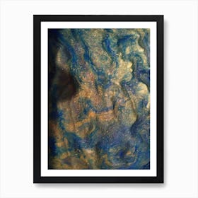 Blue And Gold Art Print