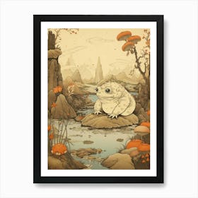Vintage Japanese Toad 1 Art Print