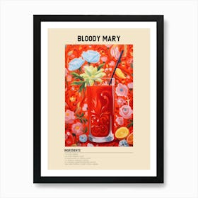 Bloody Mary Cocktail Ingredients Poster Art Print