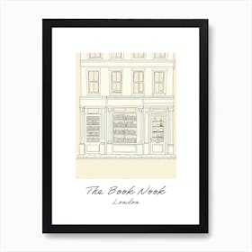 London The Book Nook Pastel Colours 1 Poster Art Print