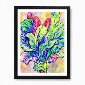 Chard 2 Fauvist vegetable Art Print