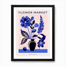 Blue Flower Market Poster Hyacinth 2 Art Print