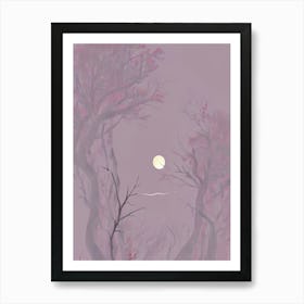 Moonlight In The Forest Art Print