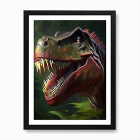 Tyrannosaurus Illustration Dinosaur Art Print